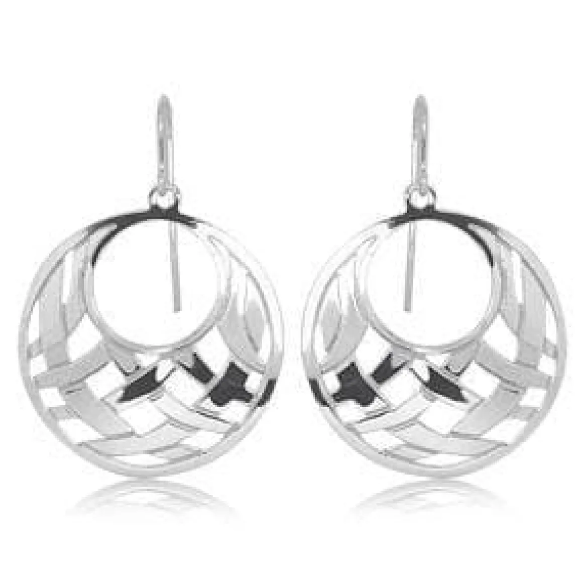 Sterling Silver Small Gypsy Basketweave Earrings