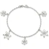 Sterling Silver Snowflake Charm Bracelet