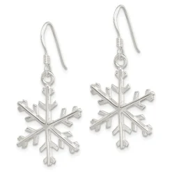 Sterling Silver Snowflake Dangle Earrings