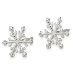Sterling Silver Snowflake Post Earrings