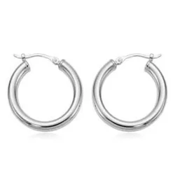 Sterling Silver 3X20mm S/D Tube Earrings