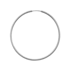 Sterling Silver 1.8X50mm Twist Tubing Earrings
