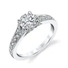 Sylvie Collection 14K Round Engagement Ring Setting .30tw