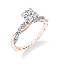 Sylvie Collection 14K Tt Round Engagement Ring Setting