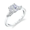 Sylvie Collection 14K White Gold Round Engagement Ring Setting