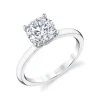 Sylvie Collection 14K White Gold Round Engagement Ring Setting