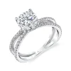 Sylvie Collection 14K White Gold Round Engagement Ring Setting