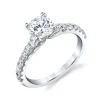 Sylvie Collection 14K White Gold Round Engagement Ring Setting