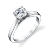 Sylvie Collection 14K White Gold Round Solitaire Engagement Ring Setting