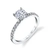 Sylvie Collection 14K White Gold Solitaire Engagement Ring Setting