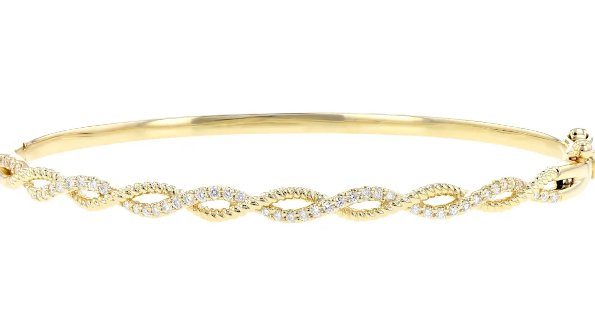 Twisted Diamond Bangle