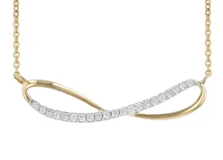 Twisted Diamond Bar Necklace