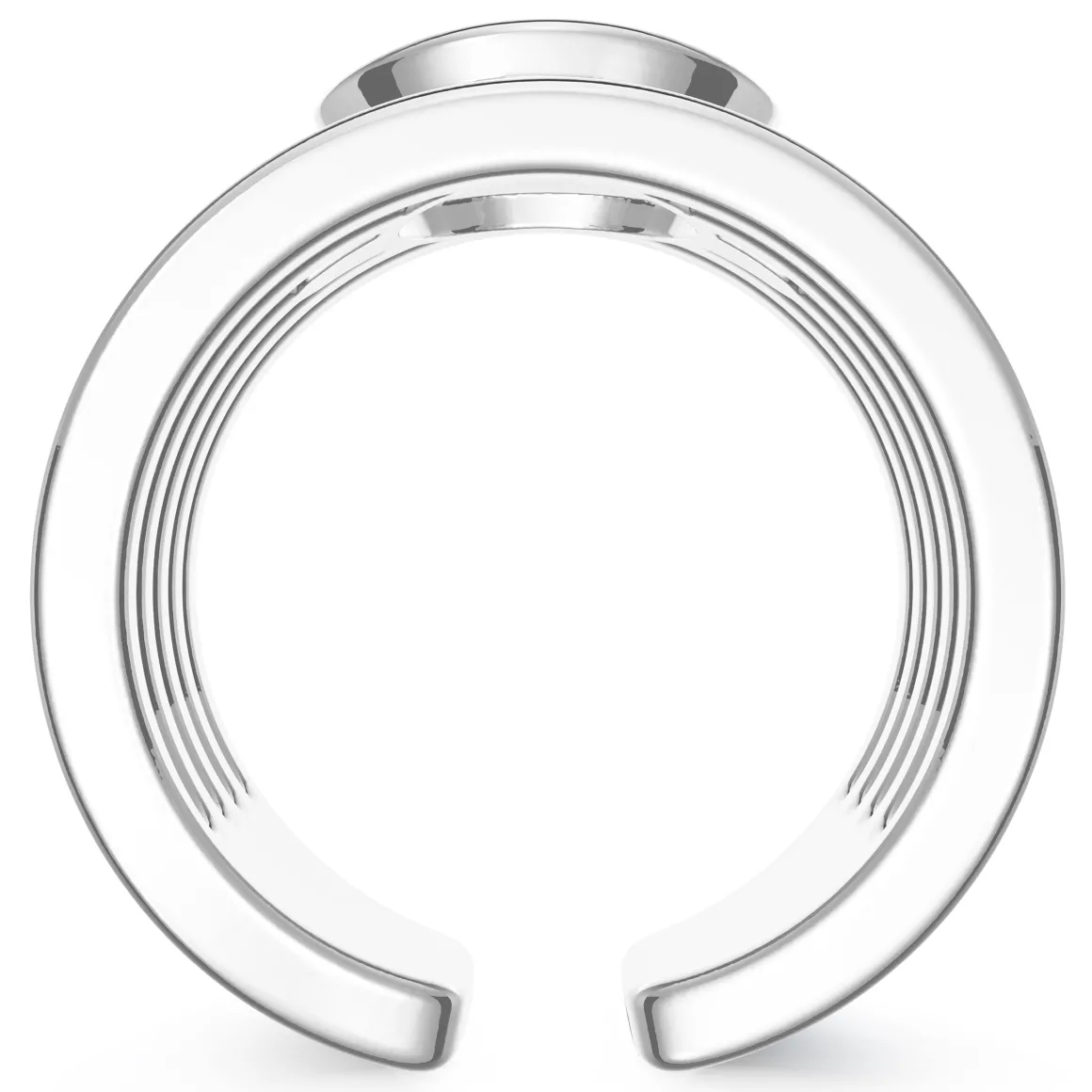 UCONN Diamond Logo Engraved Multiband Ring in Sterling Silver