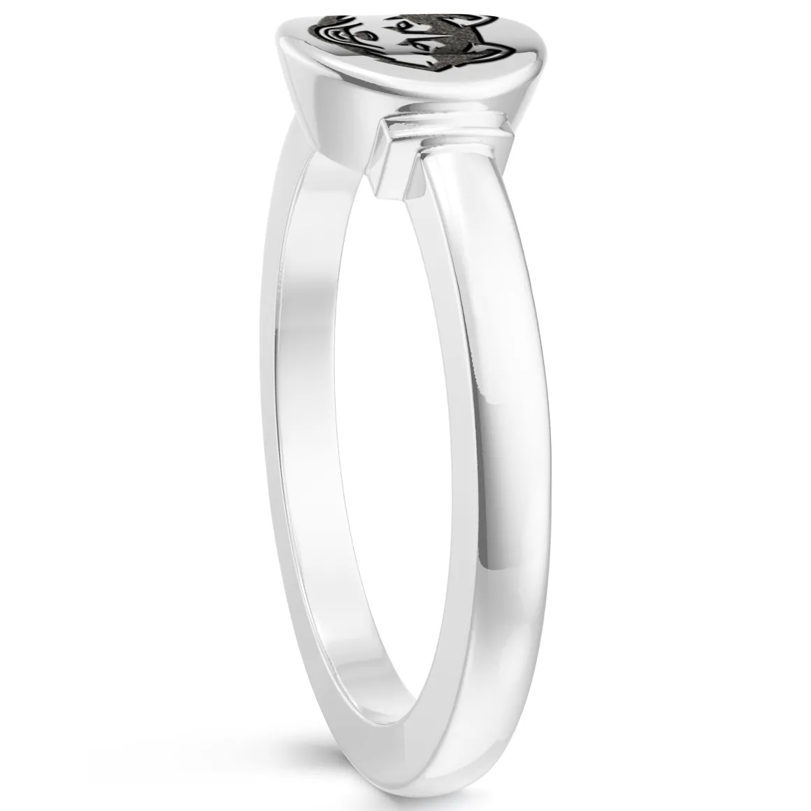 UCONN Logo Engraved Ring in Sterling Silver