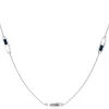 UCONN Triple Station Necklace in Sterling Silver